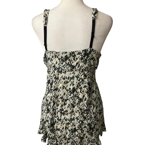 Y2K Baby Doll Black Lace Ruffle Hem Cami Top Fairycore Whimsical Size Large - Picture 2 of 13